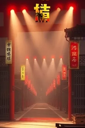 《微光图书馆》竖版海报，深夜书架上亮着一排小灯