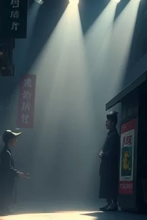 《屋顶观星人》竖版海报，屋顶上架着的一台天文望远镜