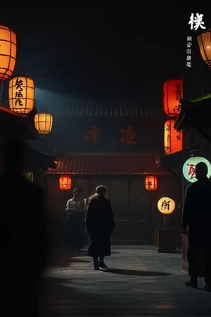 《湖心岛来信》竖版海报，湖心小屋窗口透出一线微光